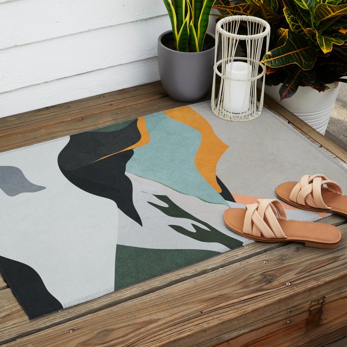 mountains Outdoor Rug Gallery Image 2