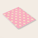 Midcentury Modern Atomic Age Starburst Star Pattern in Pink and Cream Notebook Gallery Image 3