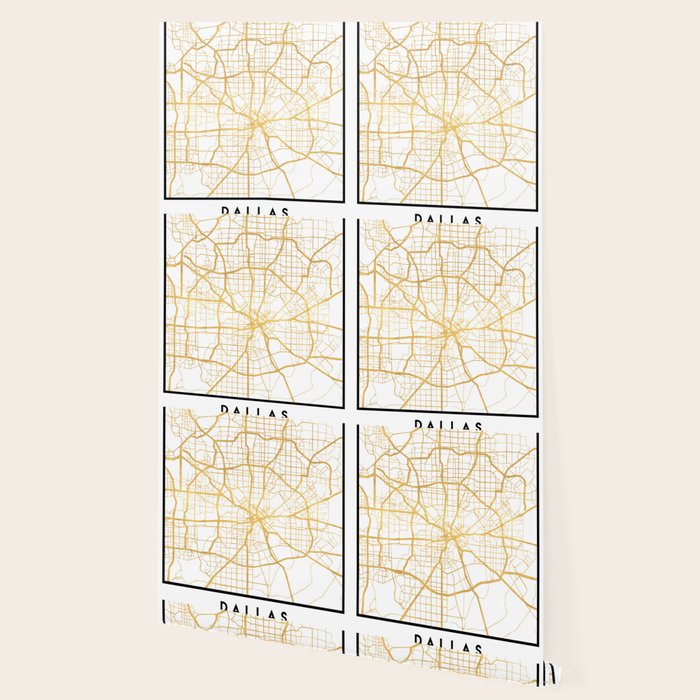 DALLAS TEXAS CITY STREET MAP ART Wallpaper Gallery Image 2