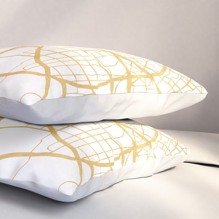 DALLAS TEXAS CITY STREET MAP ART Pillow Sham Gallery Image 3
