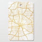 DALLAS TEXAS CITY STREET MAP ART Cutting Board Gallery Image 1