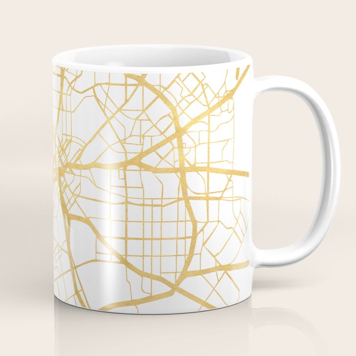 DALLAS TEXAS CITY STREET MAP ART Coffee Mug Gallery Image 1