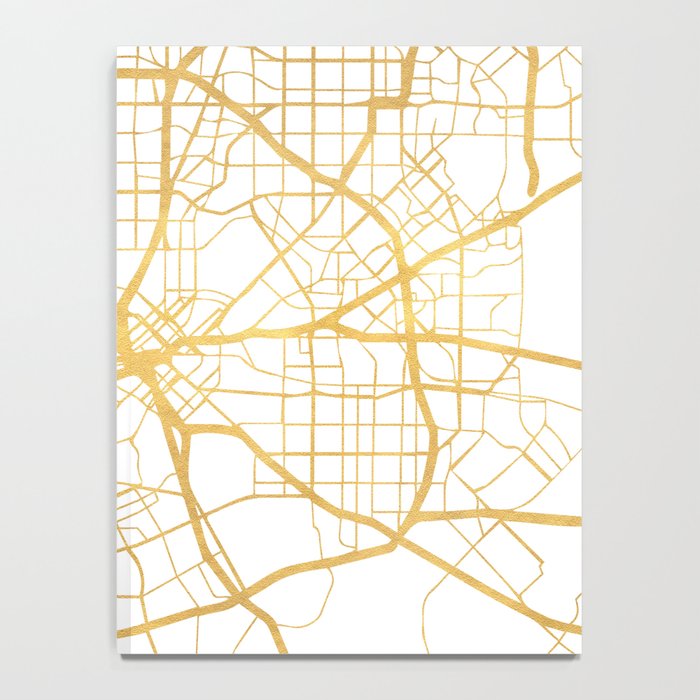 DALLAS TEXAS CITY STREET MAP ART Notebook Gallery Image 4