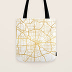 DALLAS TEXAS CITY STREET MAP ART Tote Bag Gallery Image 1