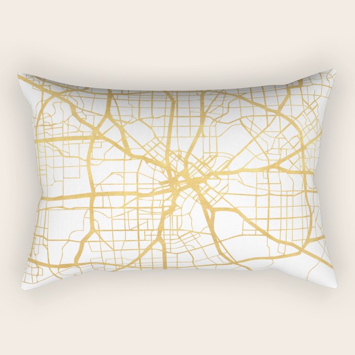 DALLAS TEXAS CITY STREET MAP ART Rectangular Pillow Gallery Image 1