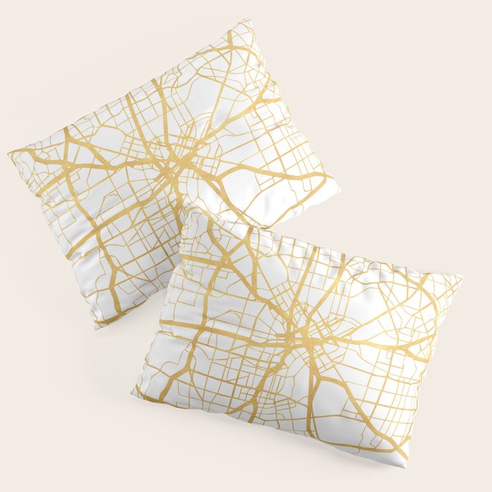 DALLAS TEXAS CITY STREET MAP ART Pillow Sham Gallery Image 3