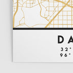 DALLAS TEXAS CITY STREET MAP ART Poster Gallery Image 3