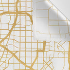 DALLAS TEXAS CITY STREET MAP ART Wall Tapestry Gallery Image 3