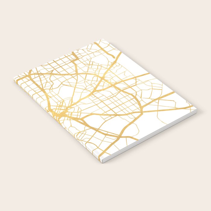DALLAS TEXAS CITY STREET MAP ART Notebook – Society6