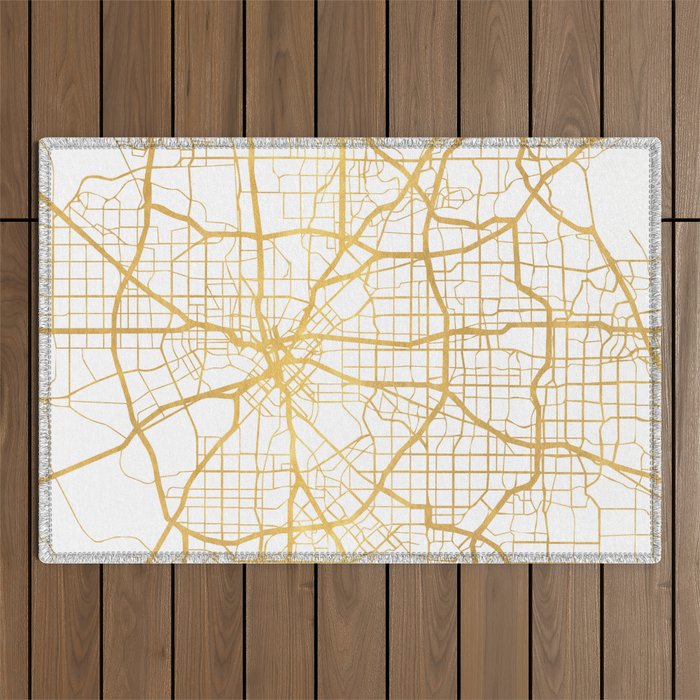 DALLAS TEXAS CITY STREET MAP ART Outdoor Rug Gallery Image 1