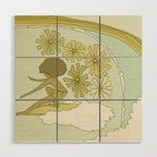 retro 70s surf like buttons // retro surf art by surfy birdy Wood Wall Art Gallery Image 1