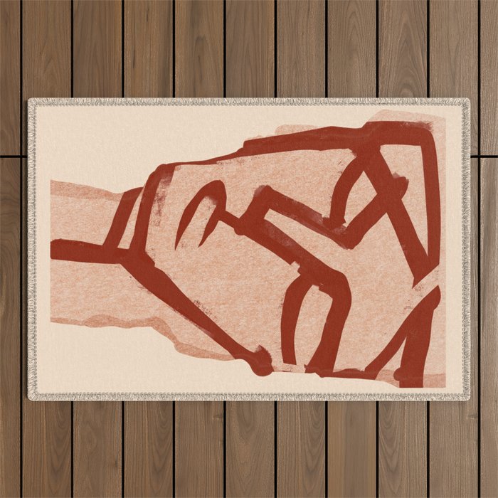 Abstract Face 91 Outdoor Rug Gallery Image 1