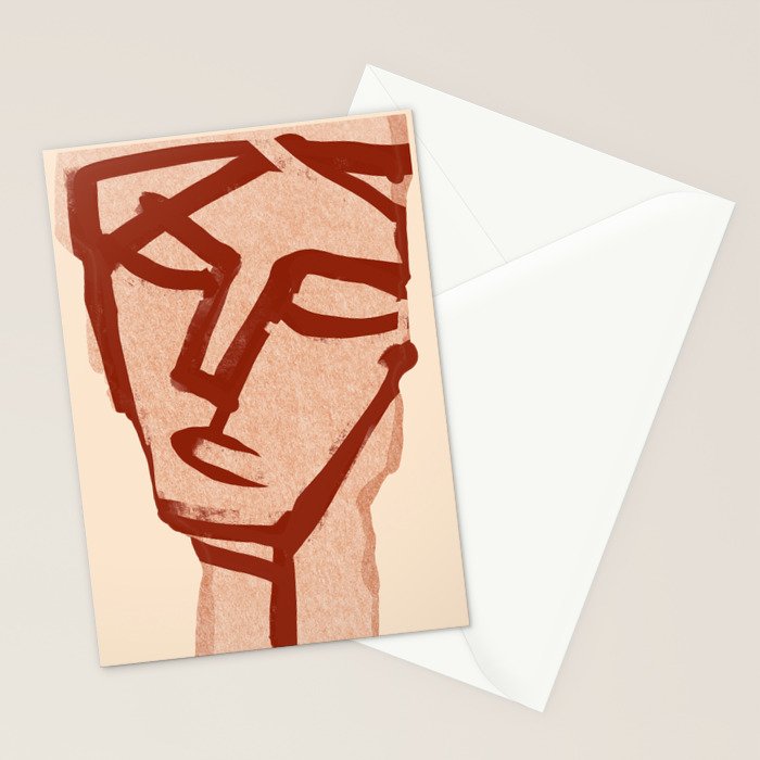 Abstract Face 91 Stationery Card Gallery Image 2