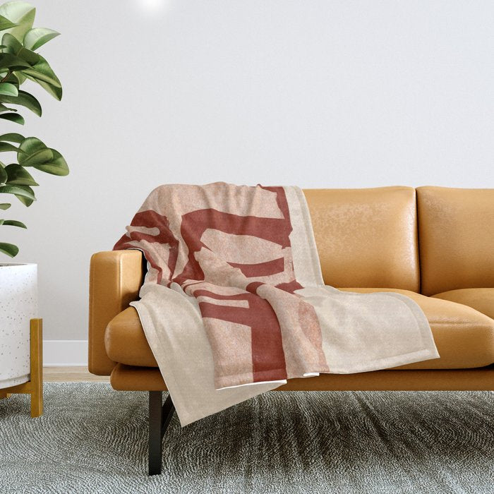 Abstract Face 91 Throw Blanket Gallery Image 1