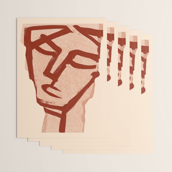 Abstract Face 91 Wrapping Paper Gallery Image 3