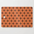 Midcentury Modern Atomic Starburst Pattern in Retro Orange and Brown  Cutting Board Gallery Image 1