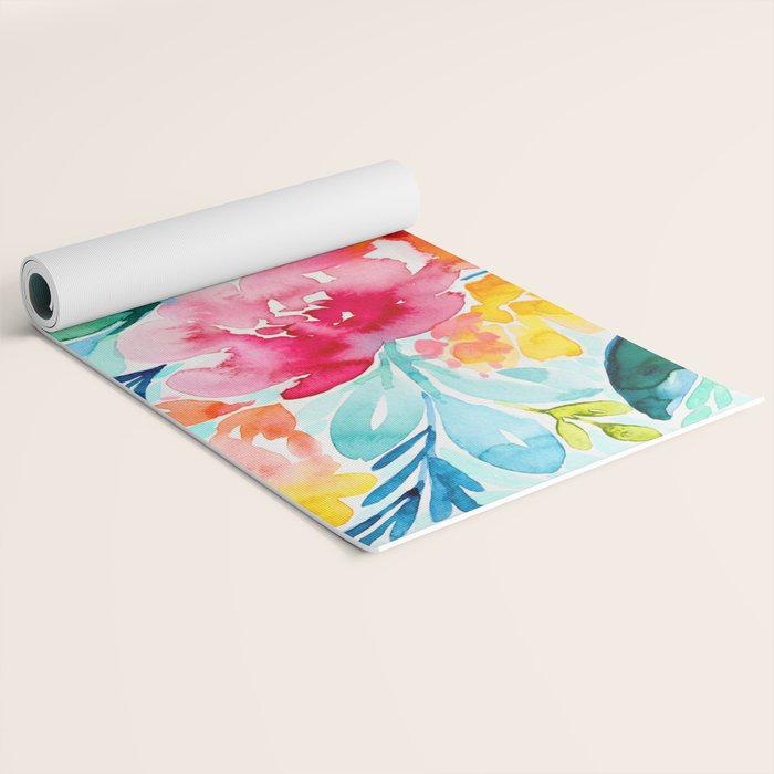 Neon Floral Yoga Mat Gallery Image 2