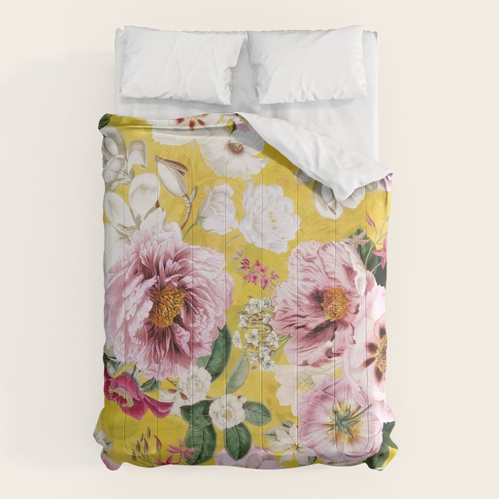 Vintage & Shabby Chic - Colorful Spring Flower Peony Botanical Garden Comforter Gallery Image 6