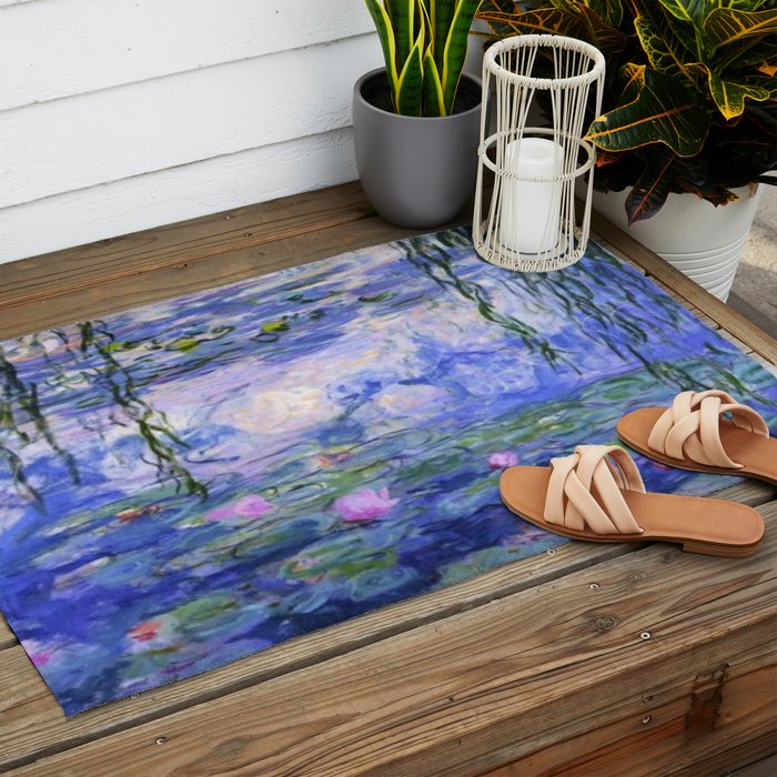 Claude Monet Water Lilies Outdoor Rug Gallery Image 2