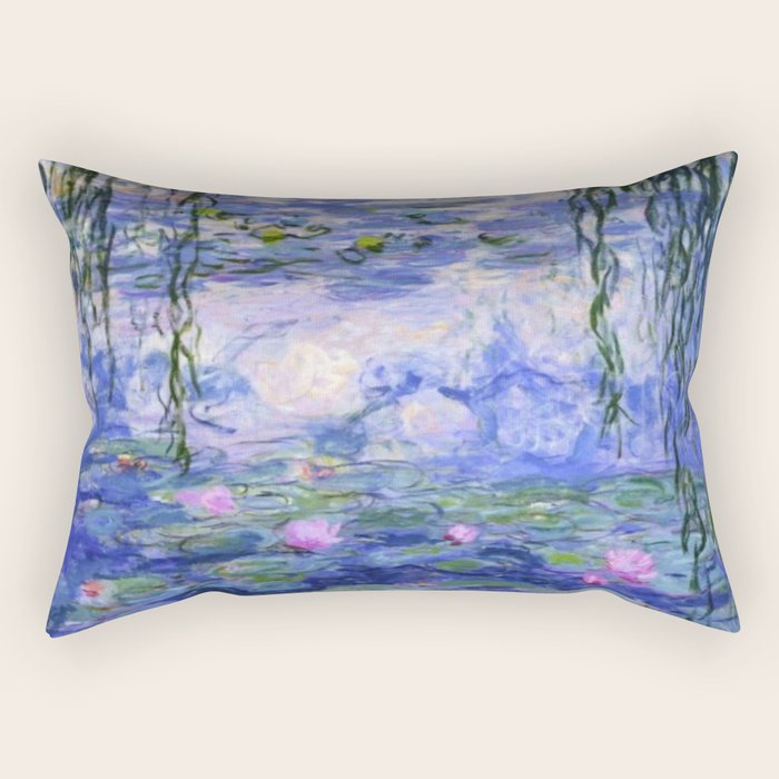 Claude Monet Water Lilies Rectangular Pillow Gallery Image 2