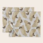 Butterfly & Palm Leaf, Gold Wall Art Placemat Gallery Image 1