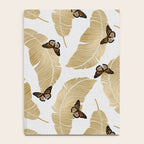 Butterfly & Palm Leaf, Gold Wall Art Notebook Gallery Image 4