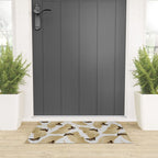 Butterfly & Palm Leaf, Gold Wall Art Welcome Mat Gallery Image 3