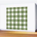 Hand Painted Gingham in Sage Green  Wall Mural Gallery Image 2