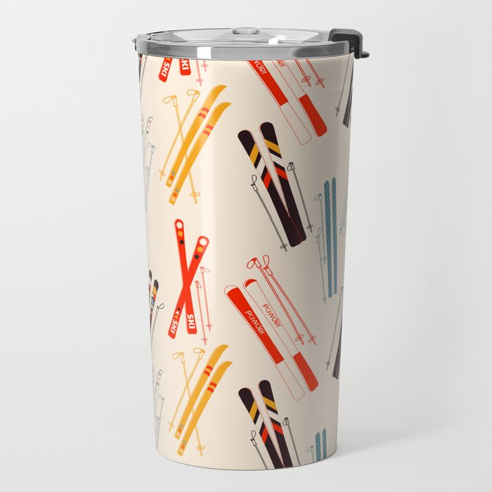 Ski time pattern Travel Mug Gallery Image 2