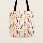Ski time pattern Tote Bag Gallery Image 1