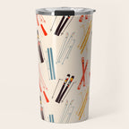 Ski time pattern Travel Mug Gallery Image 1