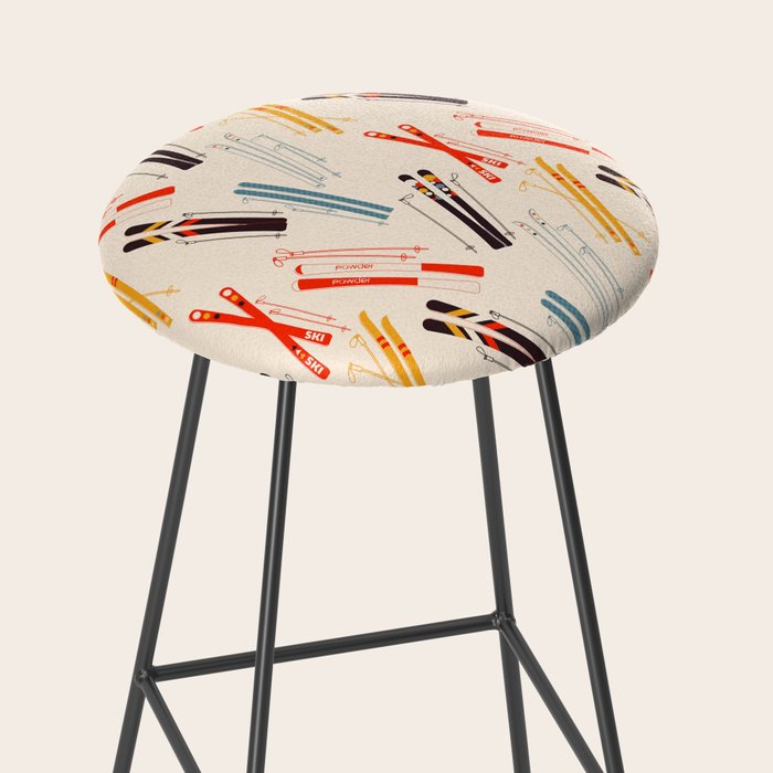 Ski time pattern Stool Gallery Image 2