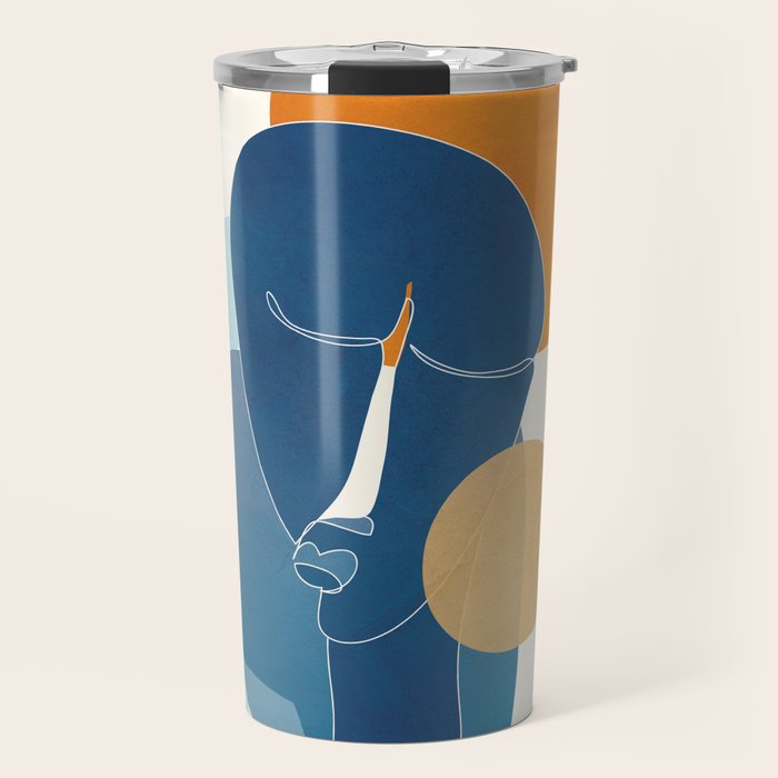 Abstract Mask Design 2 Travel Mug Gallery Image 1