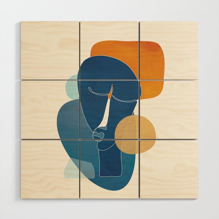 Abstract Mask Design 2 Wood Wall Art Gallery Image 1