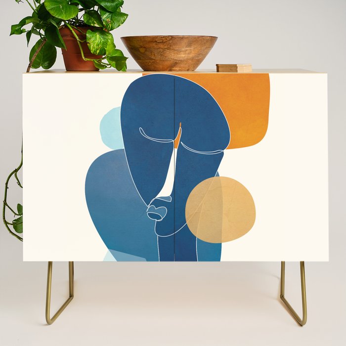 Abstract Mask Design 2 Credenza Gallery Image 1