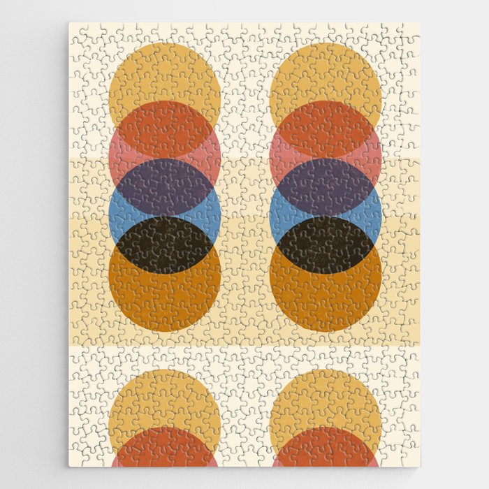 Abstraction_SUNRISE_SUNSET_CIRCLE_RISING_COLORFUL_POP_ART_0425A Jigsaw Puzzle Gallery Image 1
