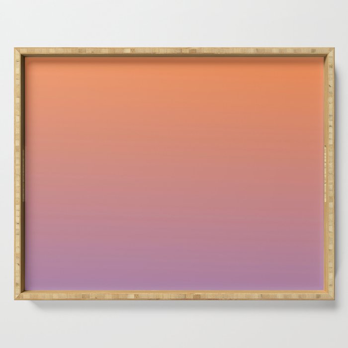 OMBRE ORANGE PURPLE PASTEL COLOR Serving Tray Gallery Image 1