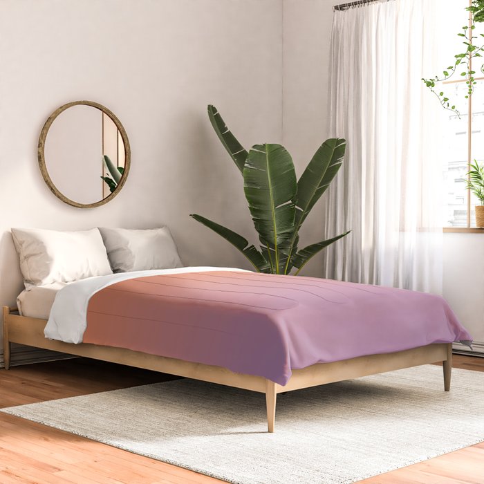 OMBRE ORANGE PURPLE PASTEL COLOR Comforter Gallery Image 2