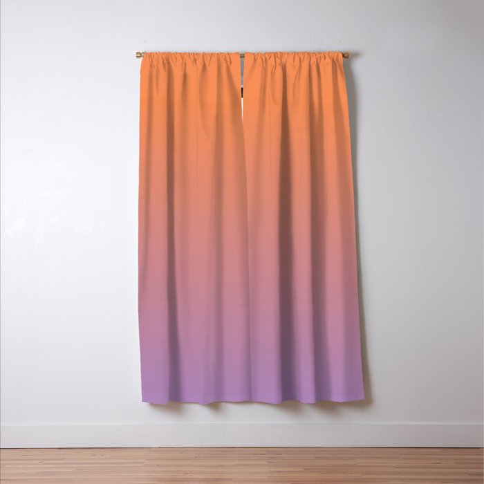 OMBRE ORANGE PURPLE PASTEL COLOR Window Curtain Gallery Image 3