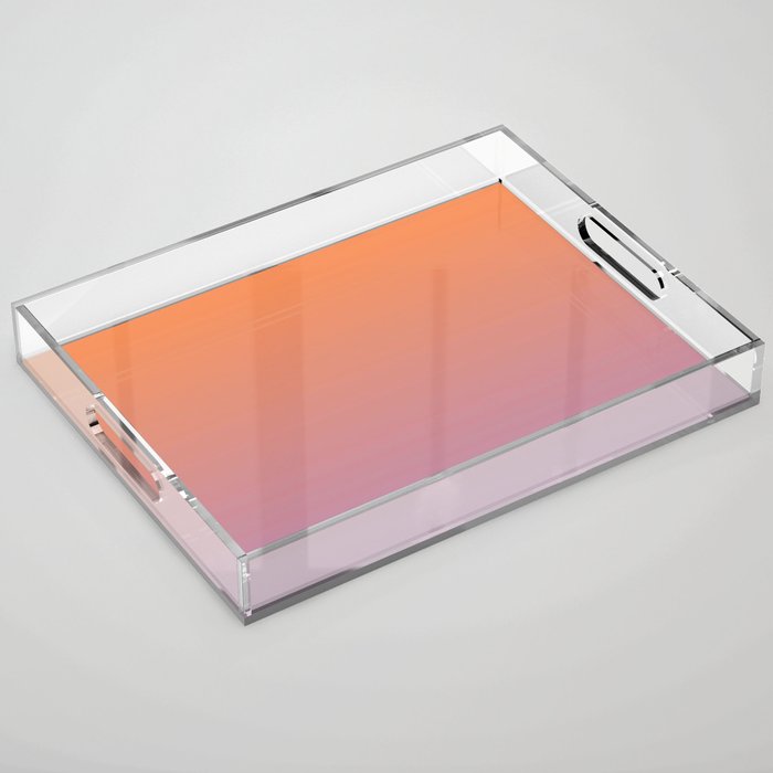 OMBRE ORANGE PURPLE PASTEL COLOR Acrylic Tray Gallery Image 1
