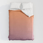 OMBRE ORANGE PURPLE PASTEL COLOR Duvet Cover Gallery Image 6
