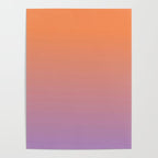 OMBRE ORANGE PURPLE PASTEL COLOR Poster Gallery Image 4