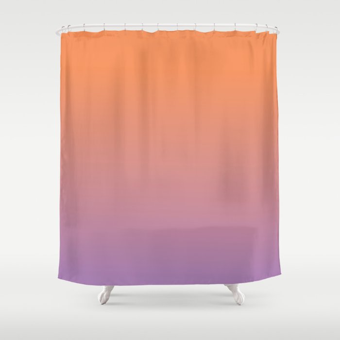 OMBRE ORANGE PURPLE PASTEL COLOR Shower Curtain Gallery Image 1