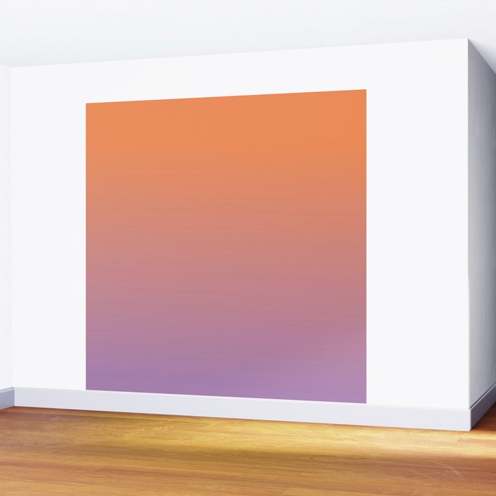 OMBRE ORANGE PURPLE PASTEL COLOR Wall Mural Gallery Image 2