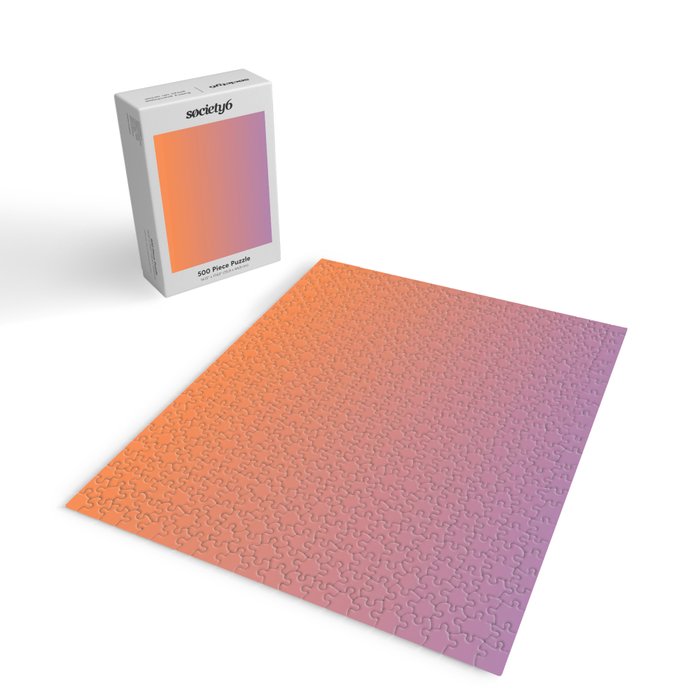 OMBRE ORANGE PURPLE PASTEL COLOR Jigsaw Puzzle Gallery Image 2