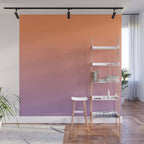 OMBRE ORANGE PURPLE PASTEL COLOR Wall Mural Gallery Image 1