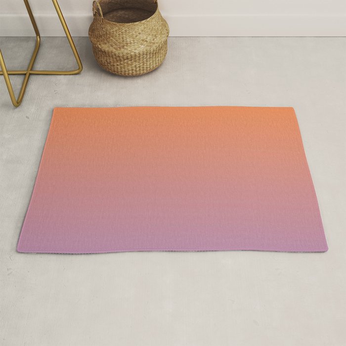 OMBRE ORANGE PURPLE PASTEL COLOR Rug Gallery Image 1