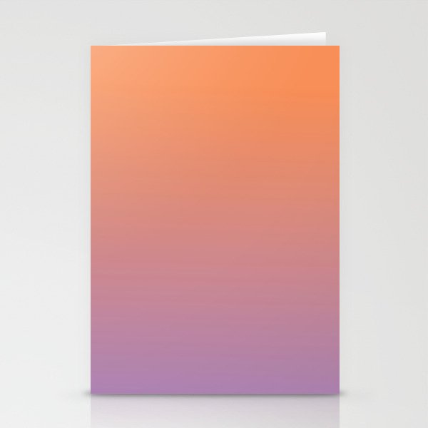 OMBRE ORANGE PURPLE PASTEL COLOR Stationery Card Gallery Image 2