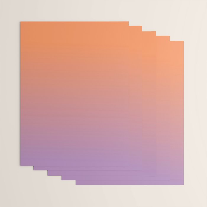 OMBRE ORANGE PURPLE PASTEL COLOR Wrapping Paper Gallery Image 3