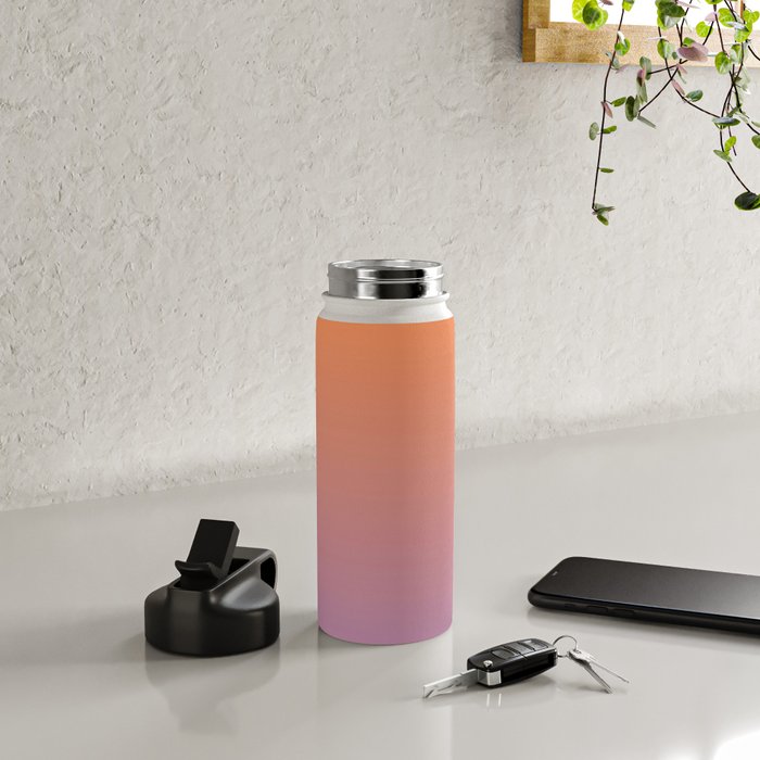 OMBRE ORANGE PURPLE PASTEL COLOR Water Bottle Gallery Image 4